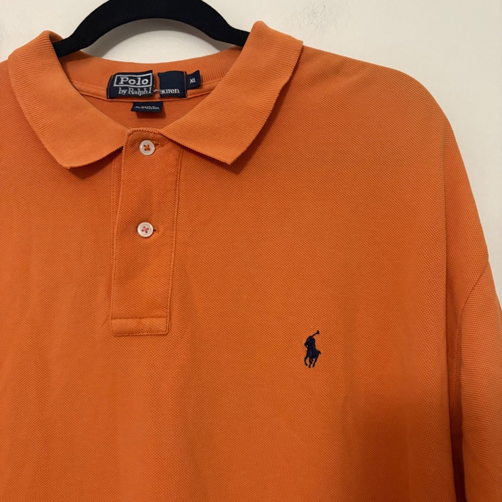 Polo by Ralph Lauren Mens XL Orange Classic Fit Short Sleeve‎ Polo Shirt